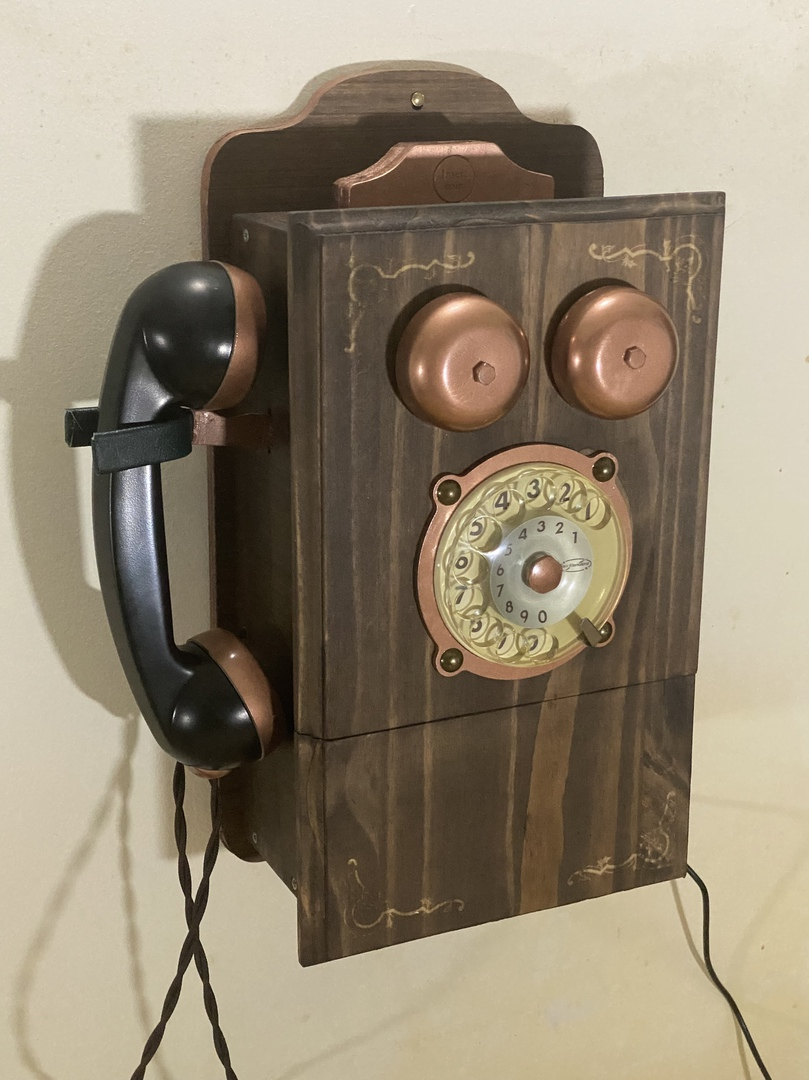 Old rotary payphone